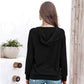 Anna-Kaci Off Set Irregular Neckline Lounge Button Decor Hoodie Sweater for Women