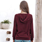 Anna-Kaci Off Set Irregular Neckline Lounge Button Decor Hoodie Sweater for Women