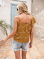 Anna-Kaci One Shoulder Ruffle Dot Print Patterned Summer Cami Blouse for Women