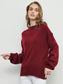 Anna-Kaci Open Back Tied Bow Knitted Chunky Long Sleeve Sweater for Women