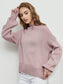 Anna-Kaci Open Back Tied Bow Knitted Chunky Long Sleeve Sweater for Women