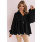 Anna-Kaci Oversized Ruffle Lantern Long Sleeve Flare Top for Women