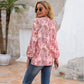 Anna-Kaci Paisley Floral Print Boho Long Sleeve Shirt Light for Women