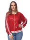 Anna-Kaci Plus Size Sequin Bomber Jacket for Women by Anna-Kaci X-Large / Red