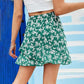 Anna-Kaci Ruffle Floral Layed Ruffle Summer Skirt with Elastic Waist for Women