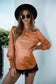 Anna-Kaci Shiny Smocked Cuff Long Sleeve Top Solid for Women