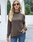 Anna-Kaci Single Cold Shoulder Long Sleeve Top High Neck for Women Large 8-10 / Beige