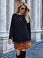 Anna-Kaci Soft Knit Tassel Hem Long Sleeve Solid Sweater for Women