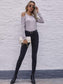 Anna-Kaci Solid Color Cold Shoulder Long Sleeve Ribbed Knit Top for Women
