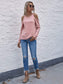 Anna-Kaci Solid Color Cold Shoulder Long Sleeve Ribbed Knit Top for Women