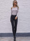Anna-Kaci Solid Color Cold Shoulder Long Sleeve Ribbed Knit Top for Women Large 8-10 / Gray