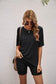 Anna-Kaci Solid Color Round Neck Drop Shoulder Tee and Biker Shorts Set L / Black