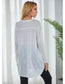 Anna-Kaci Solid Color Round Neck Patch Pocket Long Sleeve Shirt for Women