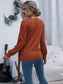 Anna-Kaci Solid Color Surplice Front Long Sleeve Tie Waist Blouse for Women