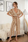 Anna-Kaci Striped Jumpsuit Romper V Neck Short Sleeve Wide Leg for Women