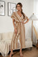 Anna-Kaci Striped Jumpsuit Romper V Neck Short Sleeve Wide Leg for Women