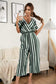 Anna-Kaci Striped Jumpsuit Romper V Neck Short Sleeve Wide Leg for Women