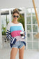 Anna-Kaci Striped Knitted Color Block Long Sleeve Light Sweater Top for Women