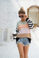 Anna-Kaci Striped Knitted Color Block Long Sleeve Light Sweater Top for Women