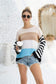Anna-Kaci Striped Knitted Color Block Long Sleeve Light Sweater Top for Women
