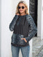 Anna-Kaci Two Tone Drawstring Kangaroo Pocket Leopard Print Hoodie for Women Large 8-10 / DarkGray