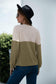 Anna-Kaci Two Tone Knitted Long Sleeve Sweater V Neck For Women