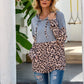 Anna-Kaci Two Tone Leopard Print Block Section Light Hoodie for Women Large 8-10 / Beige