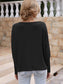 Anna-Kaci Waffle Knit One Off Shoulder Long Sleeve Top Solid Color for Women