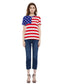 Anna-Kaci Women's Round Neck American USA  Flag Top July of 4th Patriotic T-Shirt Blouse | Anna-Kaci