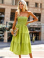 Solid Color Strapless Dress