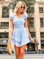 Puff Sleeve Tiered Romper
