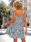 Striped Tie-Shoulder Dress