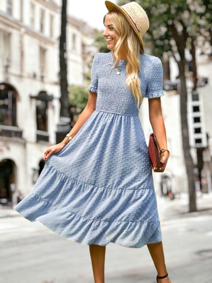 Double Textured Tiered Dress