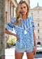 Tassel Tie Neck Boho Blouse