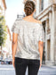 One Shoulder Cap Sleeve Sequin Top