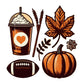 Game Day Autumn Shirt - Whipped Frappuccino, Football, Pumpkin - Perfect for Fall Sports Events, Retro Fall Top, Fall Shirt