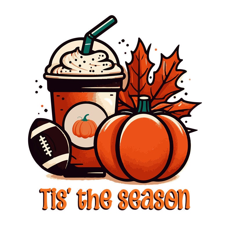 Tis The Season for Starbucks PSL and Game Day T-Shirt - PSL, Football, Autumn Delight, Game Day Event, Sports Event, Coffee Lover, Autumn