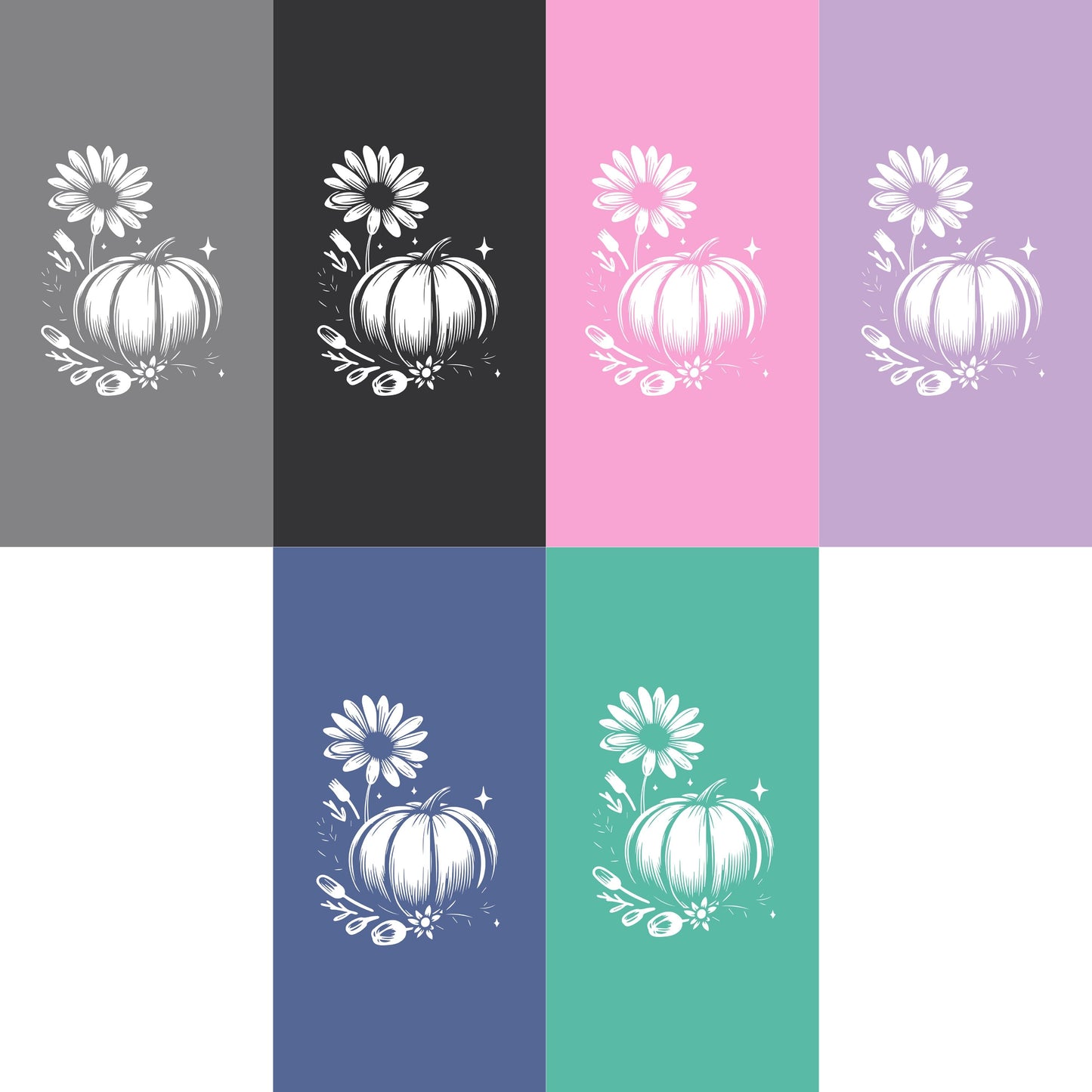 Pumpkin & Sunflower Boho Autumn Tee - Floral Elegance, Bohemian Vibes, Retro Fall Top, Fall Shirt, Boho Shirts, Wildflower