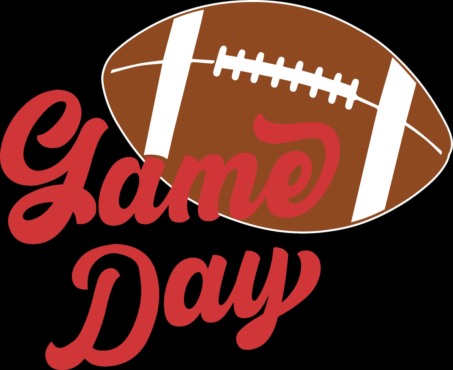 Game Day Groove Red Font Tee - Football Backdrop, Sports Event Vibes, Tail Gate Tee, Football Tee, Sports Tee, Sports Girl