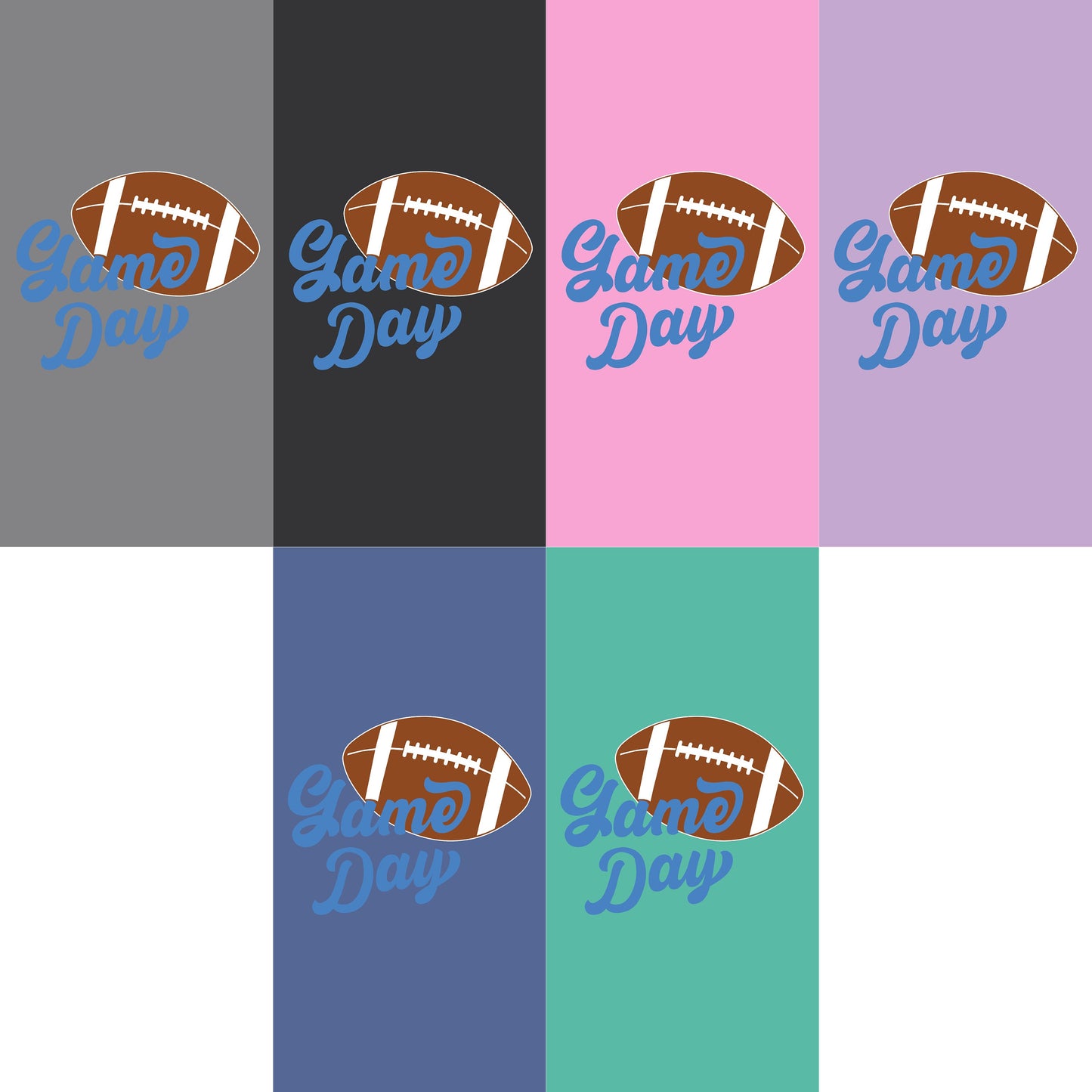 Game Day Groove Blue Font Tee - Football Backdrop, Sports Event Vibes, Tail Gate Tee, Football Tee, Sports Tee, Sports Girl