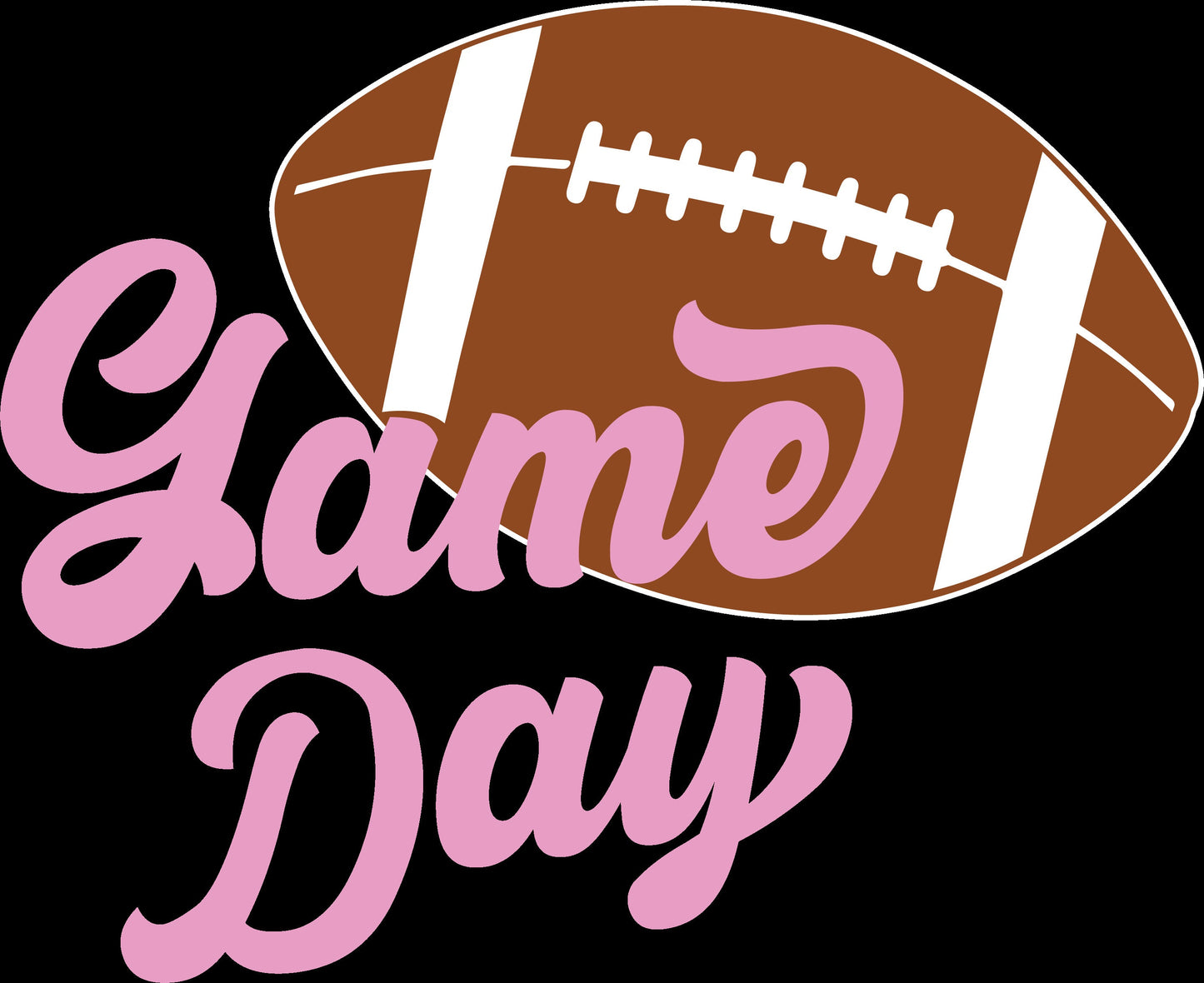 Game Day Groove Pink Font Tee - Football Backdrop, Sports Event Vibes, Tail Gate Tee, Football Tee, Sports Tee, Sports Girl