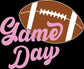 Game Day Groove Pink Font Tee - Football Backdrop, Sports Event Vibes, Tail Gate Tee, Football Tee, Sports Tee, Sports Girl