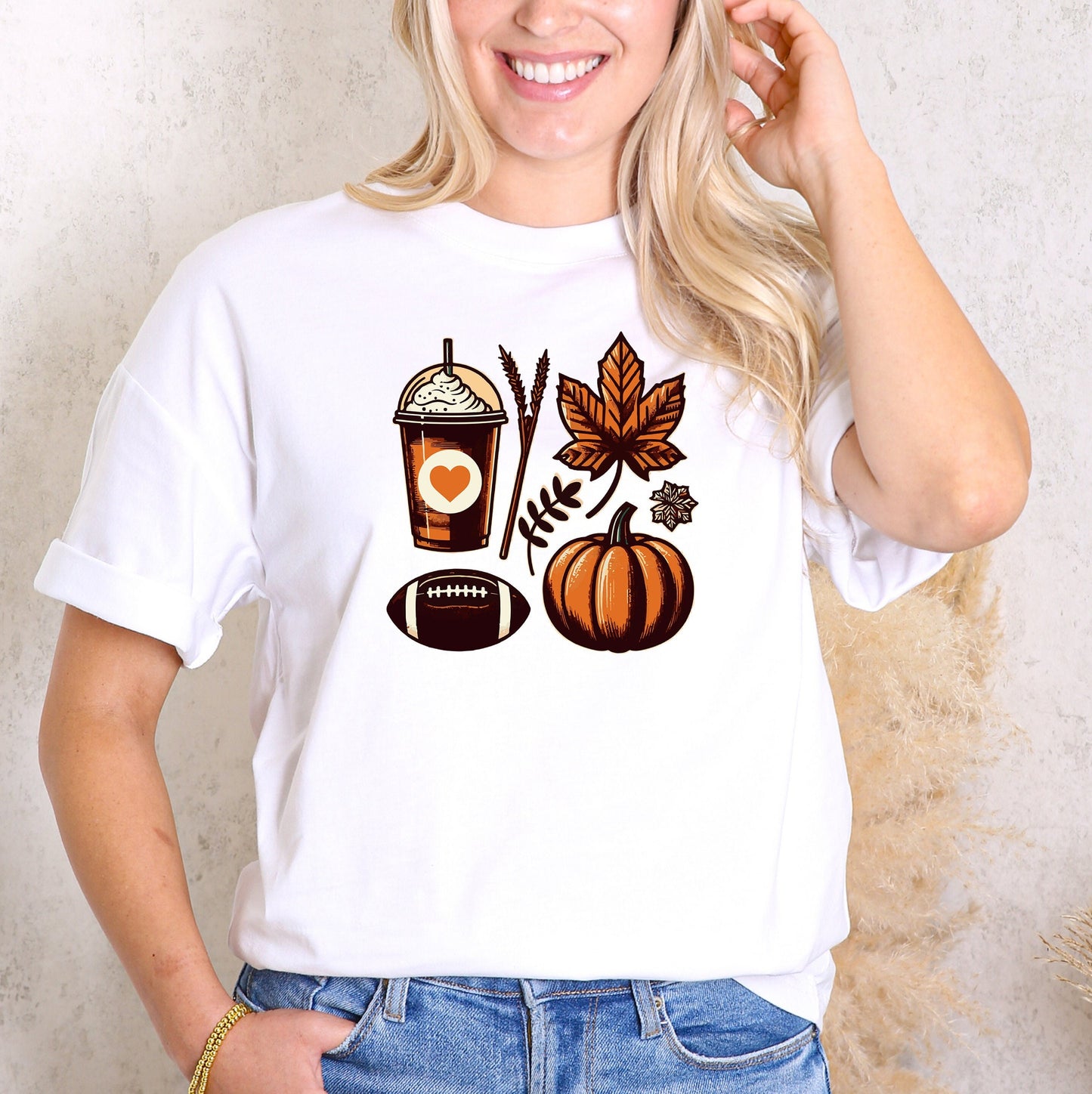 Game Day Autumn Shirt - Whipped Frappuccino, Football, Pumpkin - Perfect for Fall Sports Events, Retro Fall Top, Fall Shirt