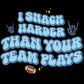 I Snack Harder Than Your Team Plays Tee - Retro Font, Rocker Hands, Game Day Fun, Wavey Design, Sports Party Events