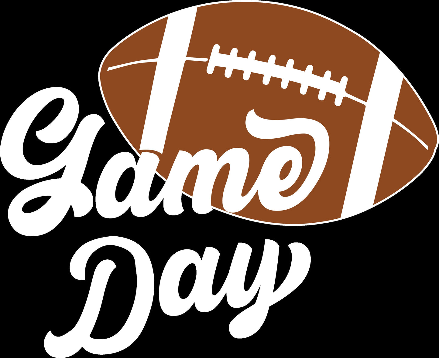 Game Day Groove White Font Tee - Football Backdrop, Sports Event Vibes, Tail Gate Tee, Football Tee, Sports Tee, Sports Girl