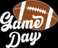 Game Day Groove White Font Tee - Football Backdrop, Sports Event Vibes, Tail Gate Tee, Football Tee, Sports Tee, Sports Girl