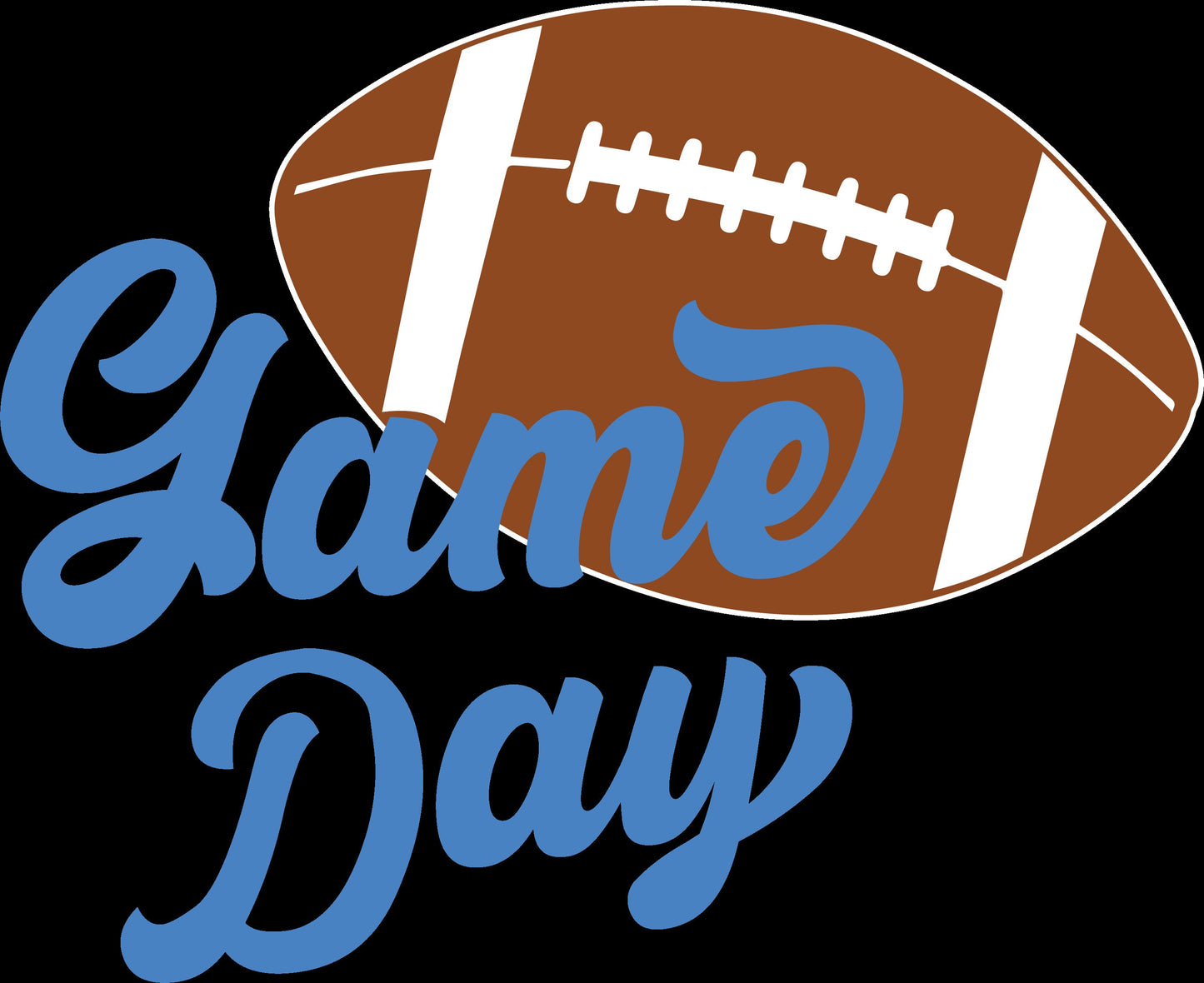 Game Day Groove Blue Font Tee - Football Backdrop, Sports Event Vibes, Tail Gate Tee, Football Tee, Sports Tee, Sports Girl