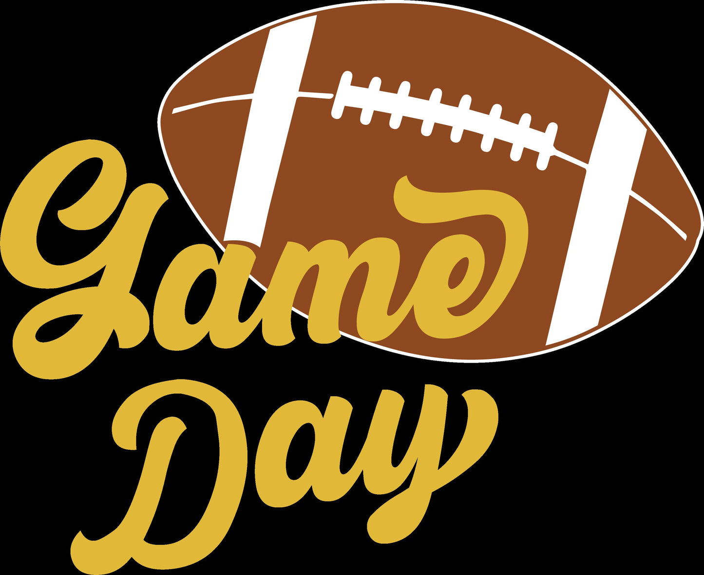 Game Day Groove Yellow Font Tee - Football Backdrop, Sports Event Vibes, Tail Gate Tee, Football Tee, Sports Tee, Sports Girl