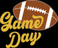 Game Day Groove Yellow Font Tee - Football Backdrop, Sports Event Vibes, Tail Gate Tee, Football Tee, Sports Tee, Sports Girl
