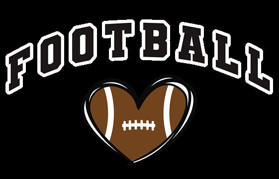 Heart of the Game Football Tee - Groove Font, Sports Event Love, Game Day Tee, Tailgate Tee, Sports Tee, Sports Lover